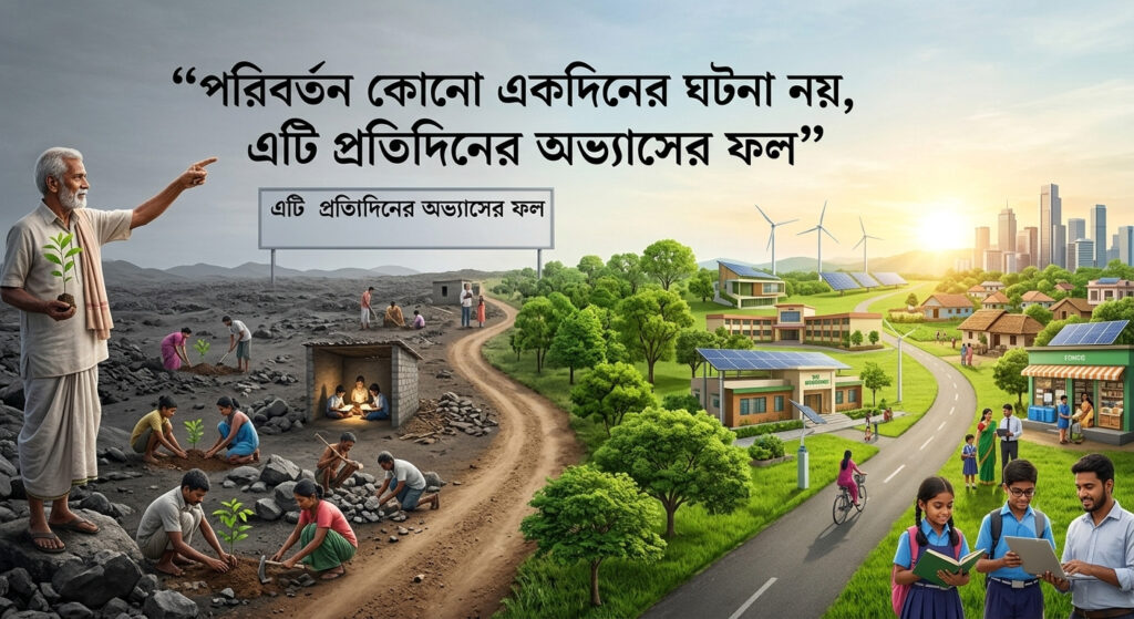 পরিবর্তন কোনো একদিনের ঘটনা নয়, এটি প্রতিদিনের অভ্যাসের ফল